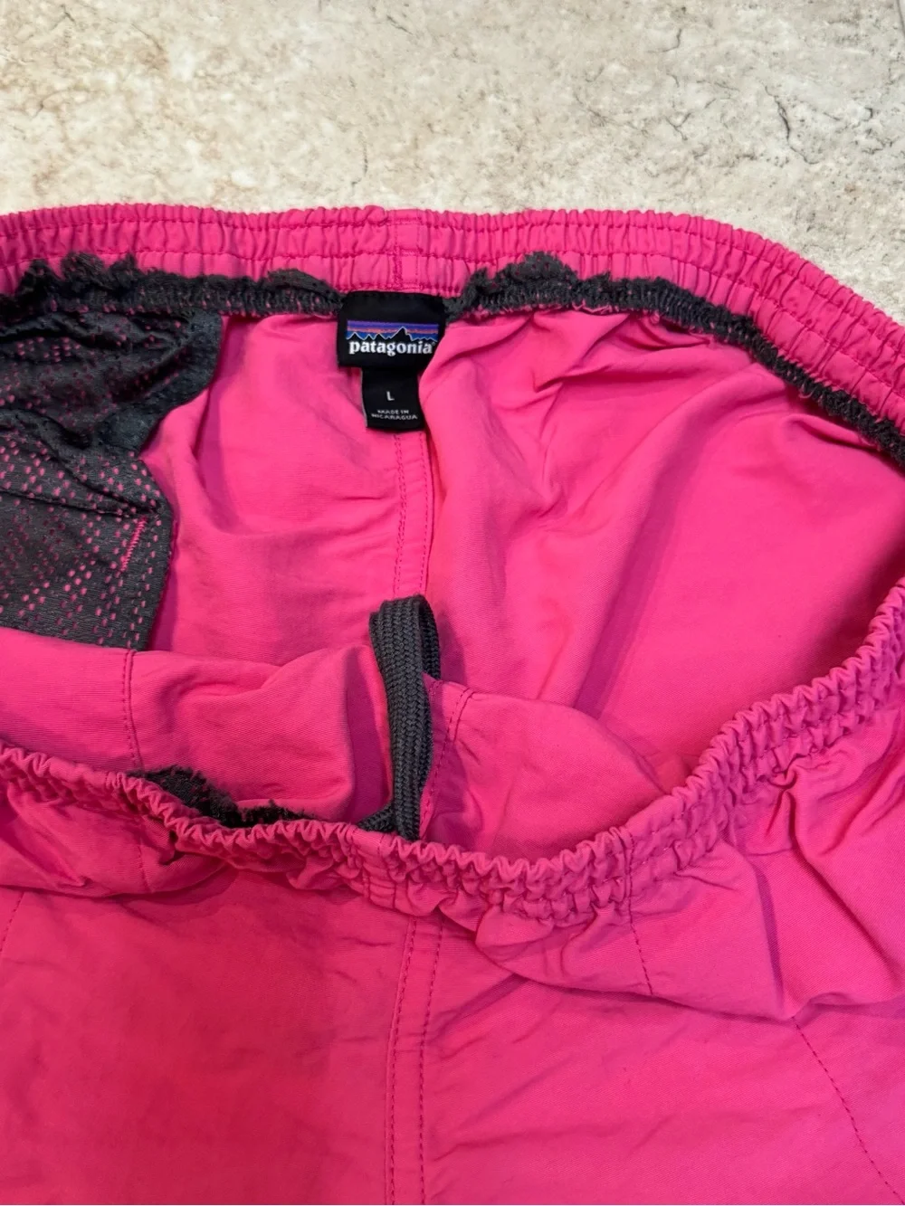 Patagonia Men’s Baggies Bundle 2 Pairs Pink Coral Hiking Outdoor Shorts Large